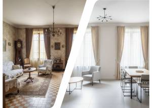 Illustration rénovation appartement 50m2 avant apres