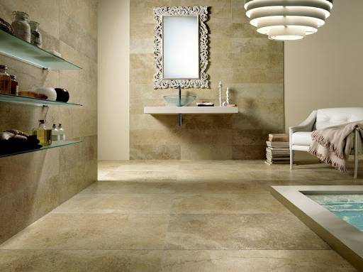 sol salle de bain carrelage grès cérame