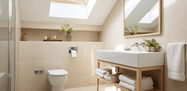 Salle de bains sous les combles