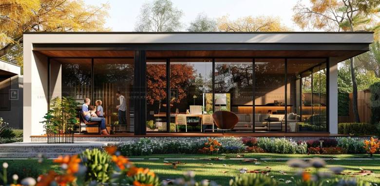 jonction entre une maison et une extension