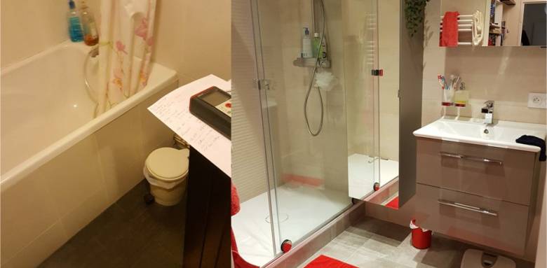Rénovation de salle de bain AVANT-APRES - Le Raincy 93