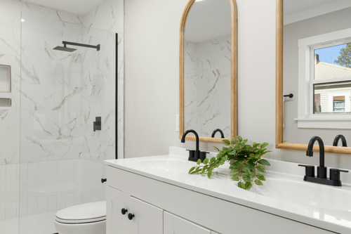 douche à l'italienne - rénovation de salle deb