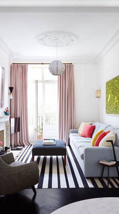 Un salon tout en longueur