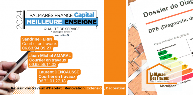 Faites appel à nos courtiers en travaux à Marmande pour réussir vos rénovations énergétiques et optimiser la performance de votre logement.