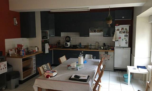 pavillon avant travaux de rénovation de la cuisine et ouverture pour agrandissement et pose verrière intérieur