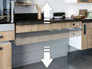 Plan de travail de cuisine ajustable en hauteur - Nantes 44