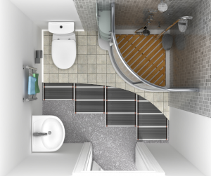 Chauffage au sol dans la salle de bain