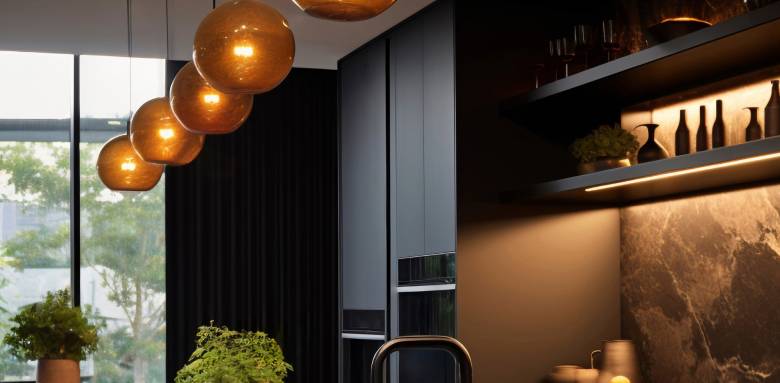 Tendances déco 2025 - cuisine noire et cuivre ouest lyonnais