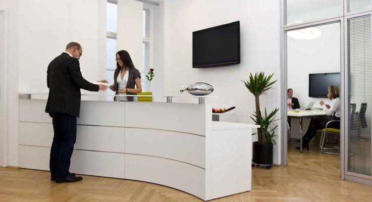 L'aménagement de la banque d'accueil de vos bureaux est primordial