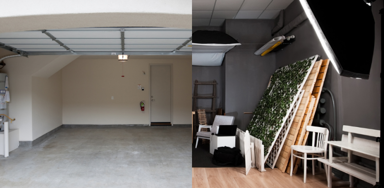 Transformation d'un garrage en studio de photographe