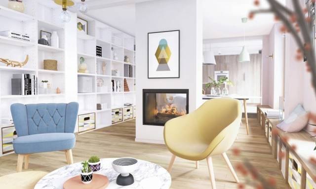 Bibliothèque sur toute longueur