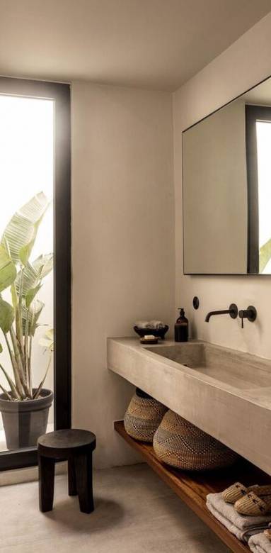 Tendances déco 2023 - salle de bain béton - Bouc-Bel-Air 13