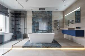 Salle de bain rénovée à Deauville