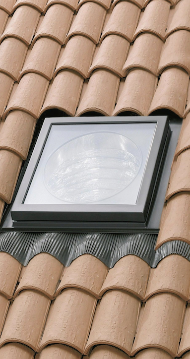 Le puits de lumière, vue du toit