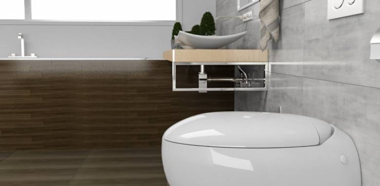 WC suspendus forme oeuf