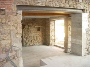 Mur porteur après ouverture en intérieur