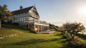Terrain en pente d'une maison à Deauville