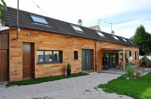 ITE avec bardage bois