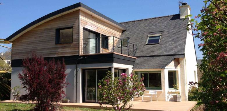 Surélévation maison individuelle - - toiture en arceau -