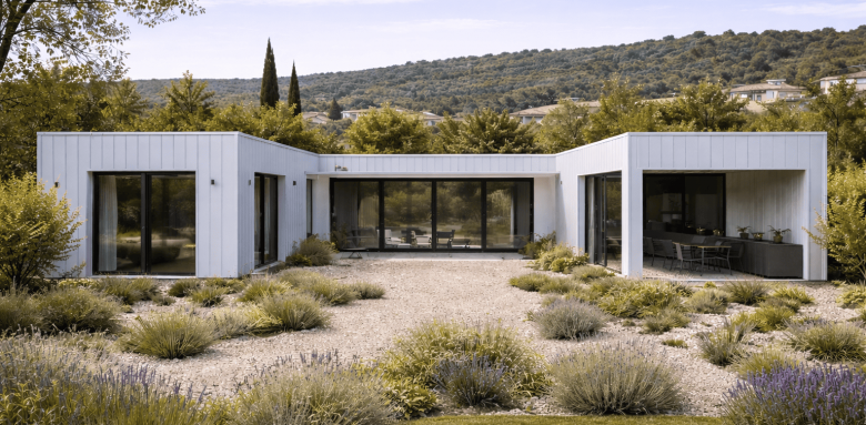 Revêtement de façade en bardage métallique - Solliès-Toucas 83