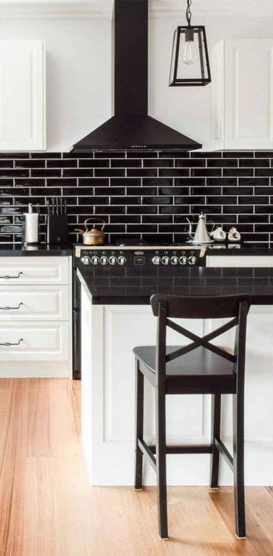 Crédence en carreaux métro