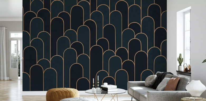 Papier peint géométrique pour une décoration années 20, Photowall