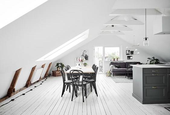 Parquet flottant blanc 