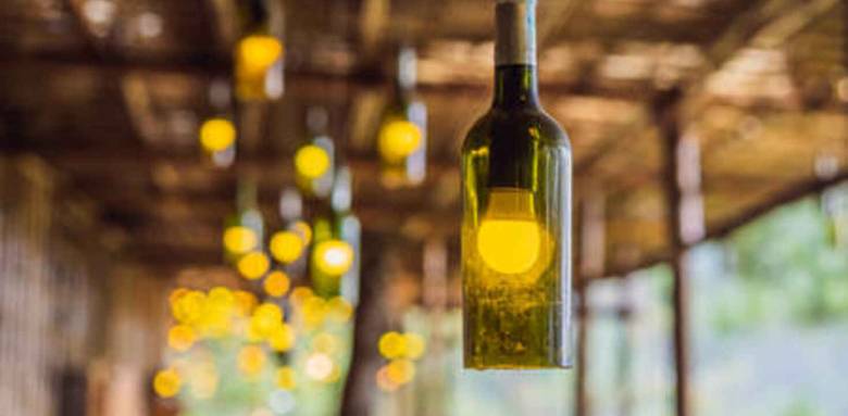 Décoration bouteille en verre