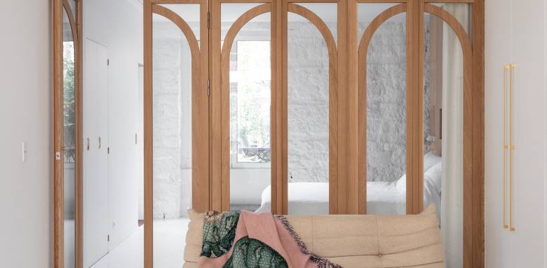 Verrière bois style Art Déco