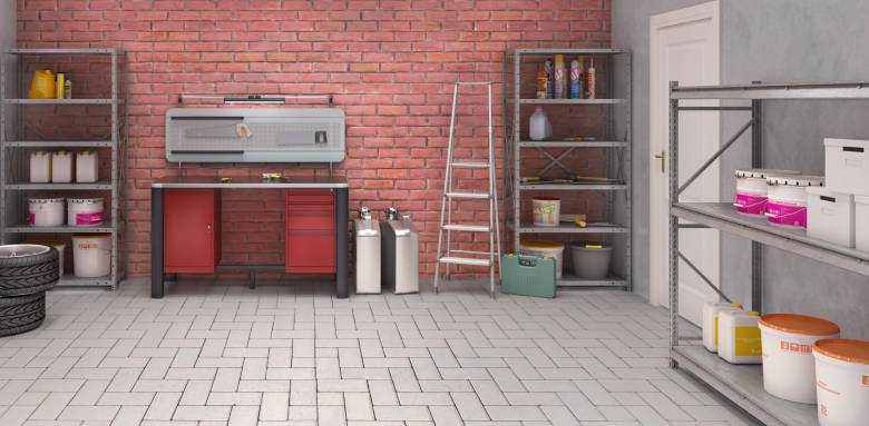 Un sol en carrelage pour son garage.