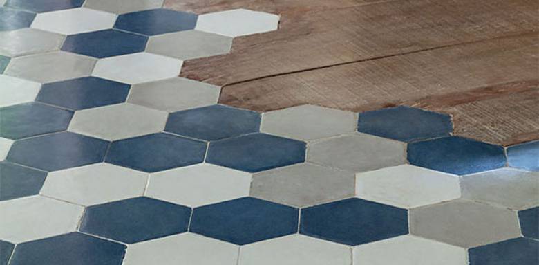 Carreau de ciment et parquet