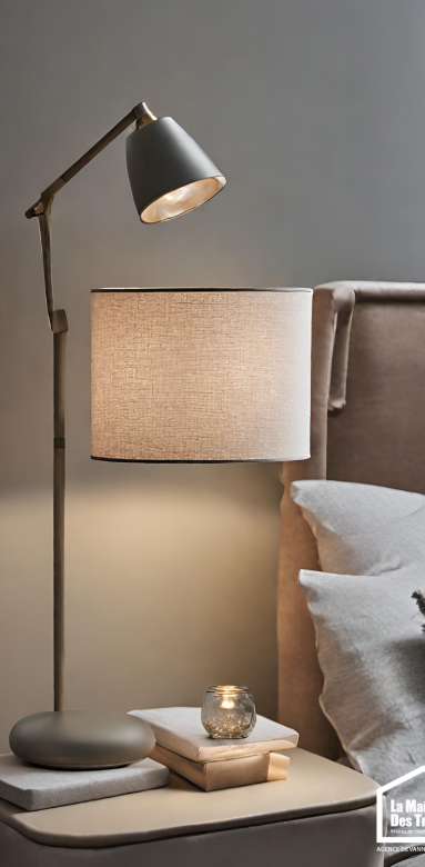 Chambre rénovée éclairage ambiant cocooning