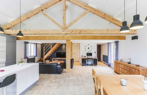 Les poutres ont été éclaircies