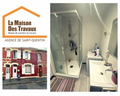 Pose d'un nouveau sol de salle de bain