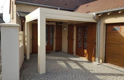 Détail de la pergola bioclimatique