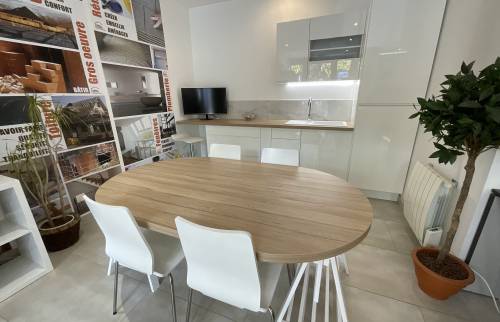 Cuisine blanc et bois