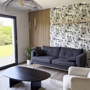 Aménagement salon chic à Pouilly-sur-Loire par Émilie GIOVANETTI