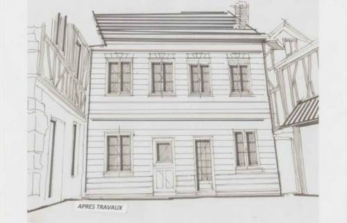 Dessin architecte façade 2 Rouen Gare La Maison des Travaux Rouen 