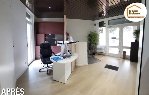 travaux intérieur Gaillard, courtier en rénovation, rénovation espace médical, design salle d’attente, cabinet dentaire moderne