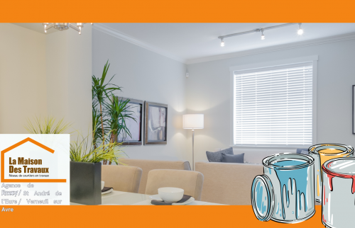 Murs rénovés et peints à Cherisy 28500, préparation et finition soignées par artisans qualifiés.