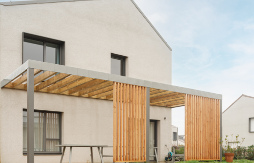 Extension de maison de 20 m² à Vertou - vue extérieur pergola