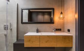 Décoration d'une salle-de-bain dans un appartement à Biarritz