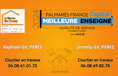 La Maison Des Travaux, meilleure enseigne 2024, vous accompagne pour rénover votre toiture à Anet et alentours.