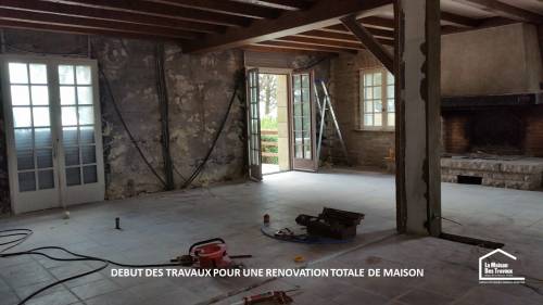 Rénovation en cours de cheminée ancienne 56000