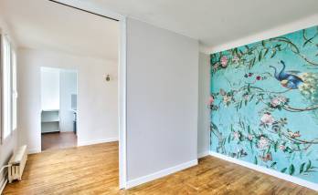 Papier peint décoratif en rénovation de mur