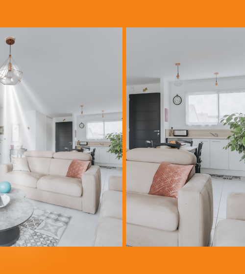 Rénovation cuisine à Aix-en-Provence : espace lumineux, meubles blancs et design épuré par Laurent Nemer, courtier en travaux.