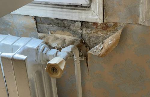 Avant travaux : manque d'étanchéité