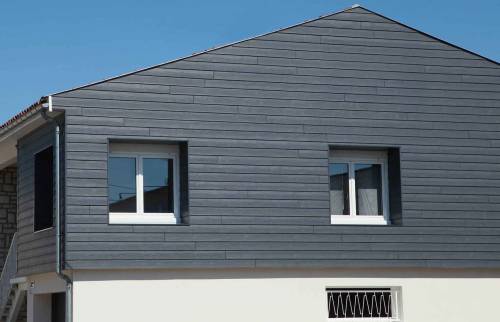 Pose d'un bardage à Bricqueville Sur Mer (50290).