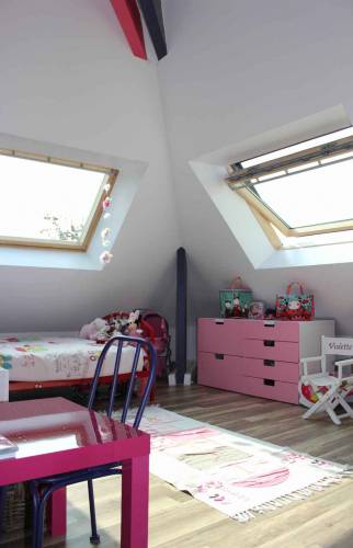 Aménagement combles chambre et salle de jeux - pose Velux - Quincy-Voisins -