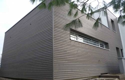 Bardage bois à claire voie à Landser